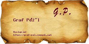 Graf Pál névjegykártya
